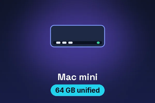 Apple Mac mini — illustrated product card